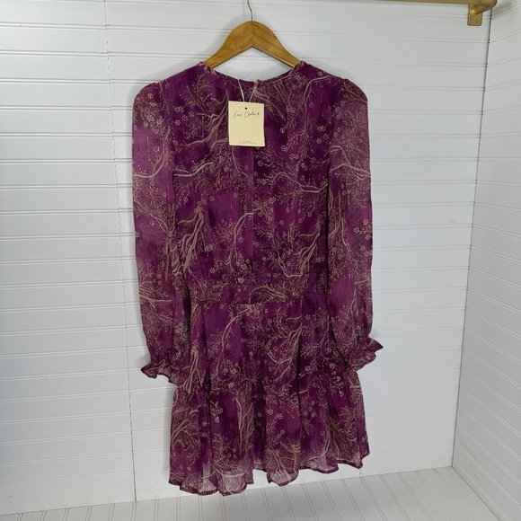 NEW Easy Clothes Purple Long Sleeve Dress S/M - Picture 5 of 9